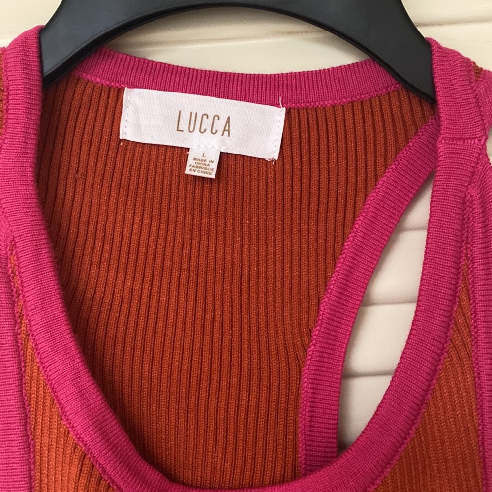 Lucca Women's Knit Sweater MIDI Dress NWT L - Picture 6 of 11